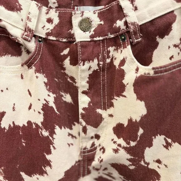 BDG Urban Outfitters Cow Print Jeans Size 24 Western Indie - Picture 2 of 7